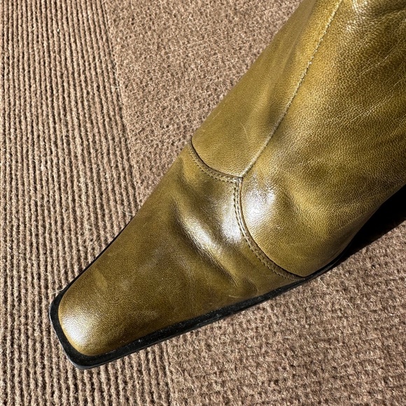 Olive Distressed Jeffrey Campbell Be Bold Bootie SIZE 7 1/2 - Picture 4 of 8